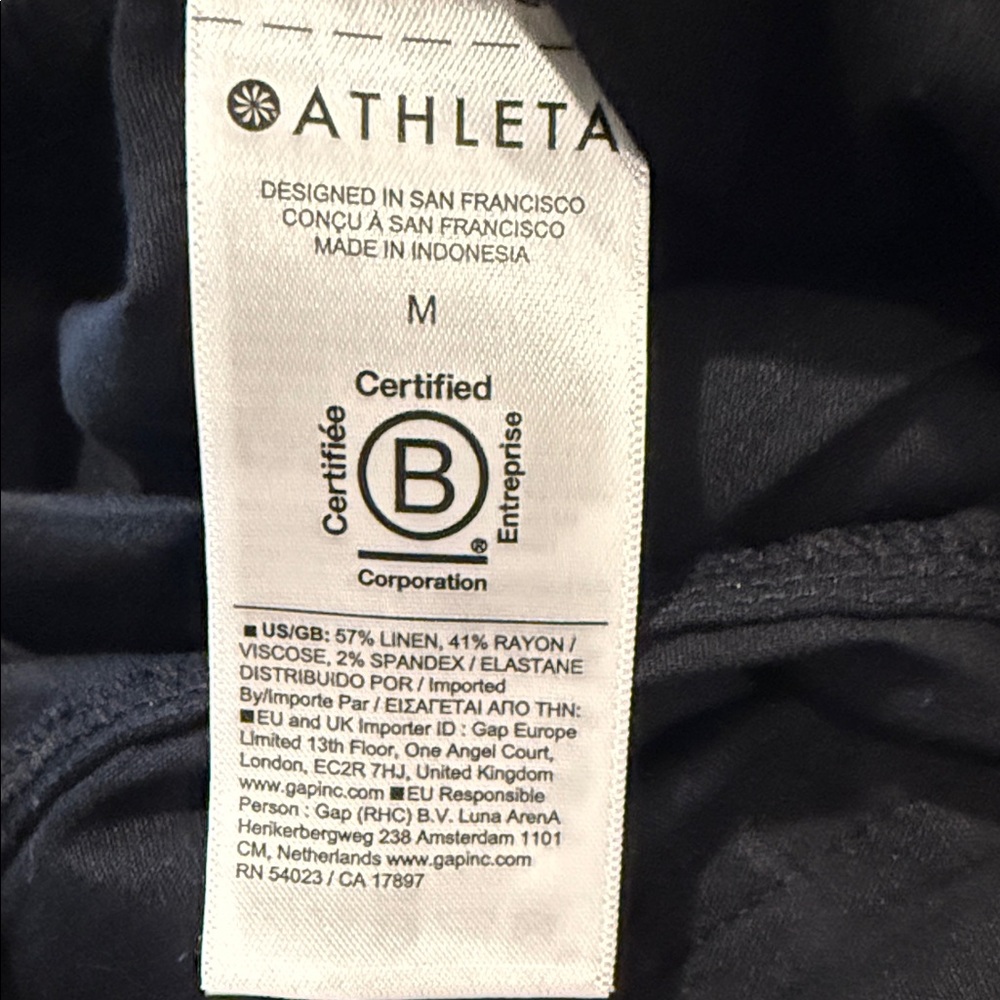 Athleta Paradise Mid Rise Wide Leg Black Women's Pant - Medium - Picture 5 of 6